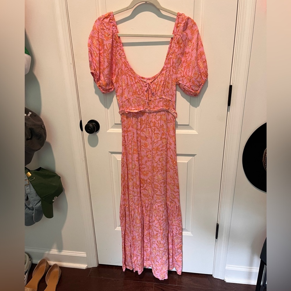 Billabong Pink and Orange Floral Dress - Picture 2 of 4